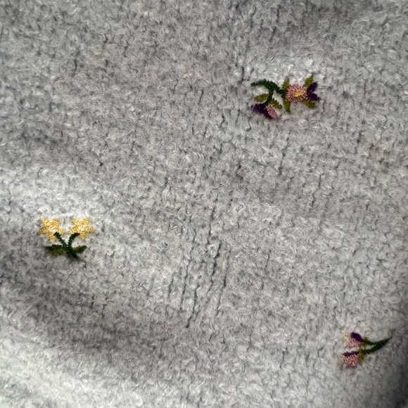 Zara - Floral Embroidered Knit Cardigan - Picture 3 of 8